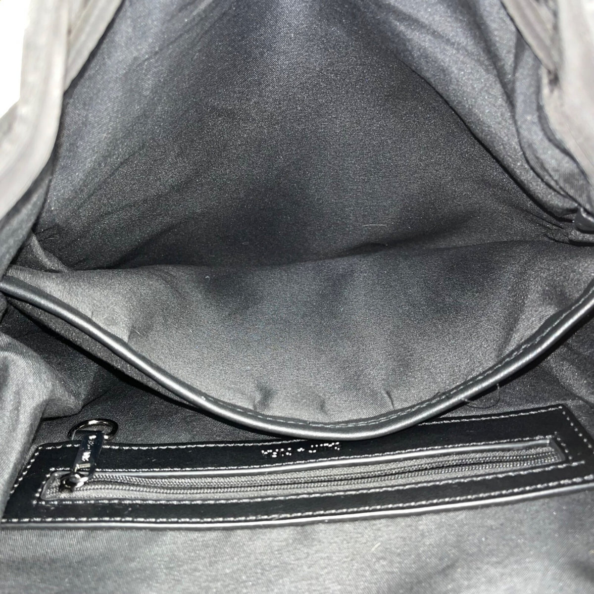 Saint & Sofia Black Nylon With Grommet Strap Design & Exterior Pockets Backpack