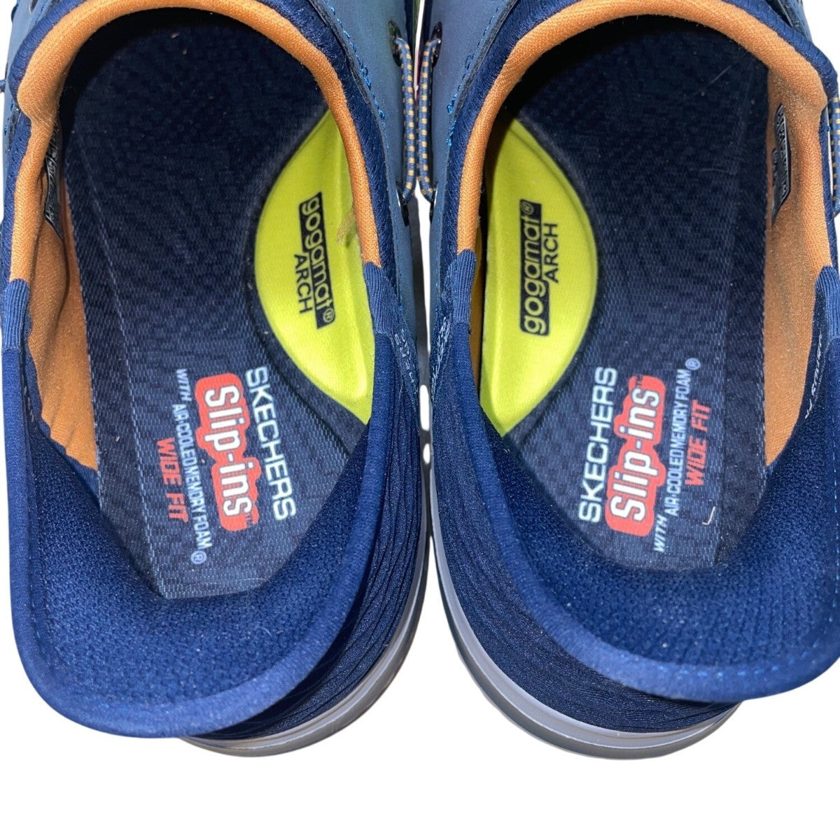 Skechers Men’s Navy Mesh Vegan Slip-Ins Memory Foam Wide Fit Sneakers Size 12