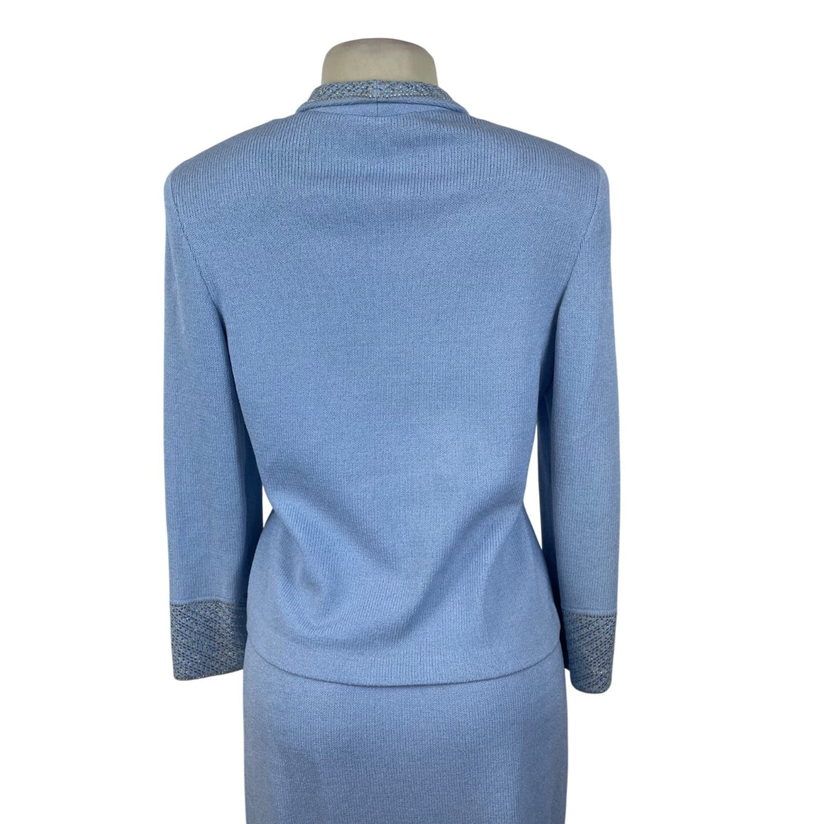 St. John Womens Light Blue Set Blazer Size 6 & Skirt Size 10