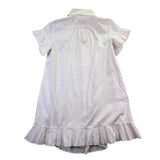 J. Crew Womens White Cotton Short-Sleeve Button-Up Ruffle Hem Dress Size S