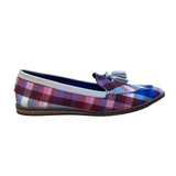 Sperry Women’s Red & Blue Plaid Saybrook Tassel Loafers Flat Shoes Size 9.5-New
