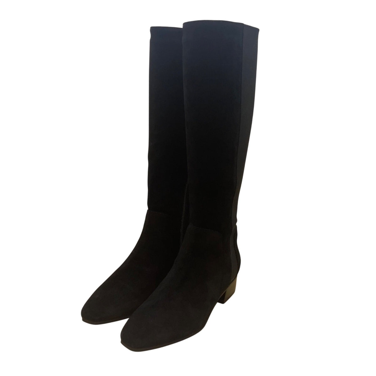 Aquatalia Women’s Black Suede & Stretch Calve Knee-High Nolita Boots Size 6.5M