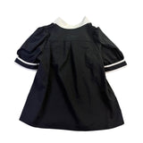 Cicy Bell Womens Black/White Puff Sleeve Tunic Top With Collar Size M
