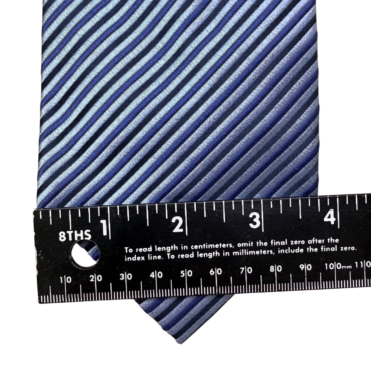 Banana Republic Mens Blue Striped 100% Silk Tie Made In Italy Elegant Neckwear