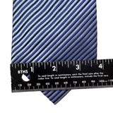 Banana Republic Mens Blue Striped 100% Silk Tie Made In Italy Elegant Neckwear