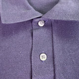 Mens Navy Blue Cotton Polo Shirt With Logo Embroidery Sz XL