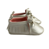Carter’s Toddler Girl's Satin Ivory Moccasin Shoes Sz 0-3M