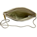 Vintage Hong Kong Women’s Beige Metal Mesh Crossbody Purse With Chain Strap Sz S