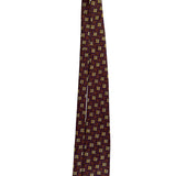Robert Talbott Extra-Long Silk Mens Patterned Tie Brown/Yellow/Blue Hand Sewn