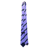 Ermenegildo Zegna Mens Purple Striped 100% Silk Tie Made In Italy Elegant Design