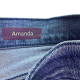 Gloria Vanderbilt Womens Blue Amanda Slimming Pull-On Denim Jeans Size 16
