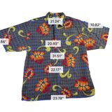 Tommy Bahama Mens Multicolor Silk Floral Hawaiian Shirt Casual Button-Down Sz M