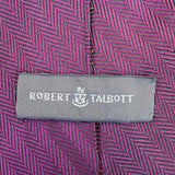 Robert Talbott Mens Purple Silk Tie Herringbone Pattern Handcrafted In USA Class
