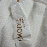 Immodel By Irina Womens White Pleated Skirt Stretch Waist All Seasons Sz  M