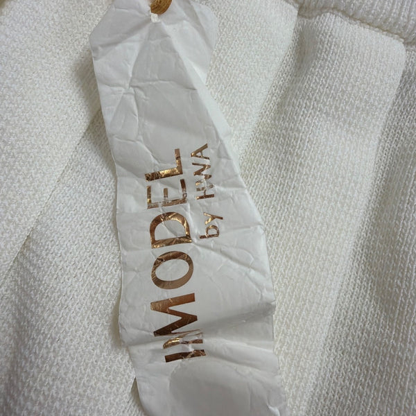 Immodel By Irina Womens White Pleated Skirt Stretch Waist All Seasons Sz  M