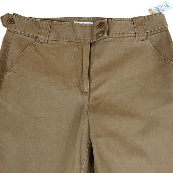 Talbots Stretch Khaki Brown Straight Leg Pants Womens Size 6 - New