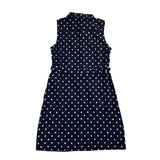 Tommy Hilfiger Womens Navy Polka Dot Sleeveless Shirt Dress Belted Size 12