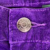 Lauren Ralph Lauren Purple Corduroy Womens Classic Straight Jeans Size 12