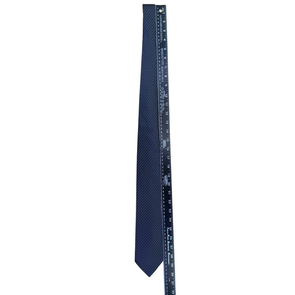 Geoffrey Beene Mens Blue 100% Silk Checkered Pattern Tie Hand Made China Classic