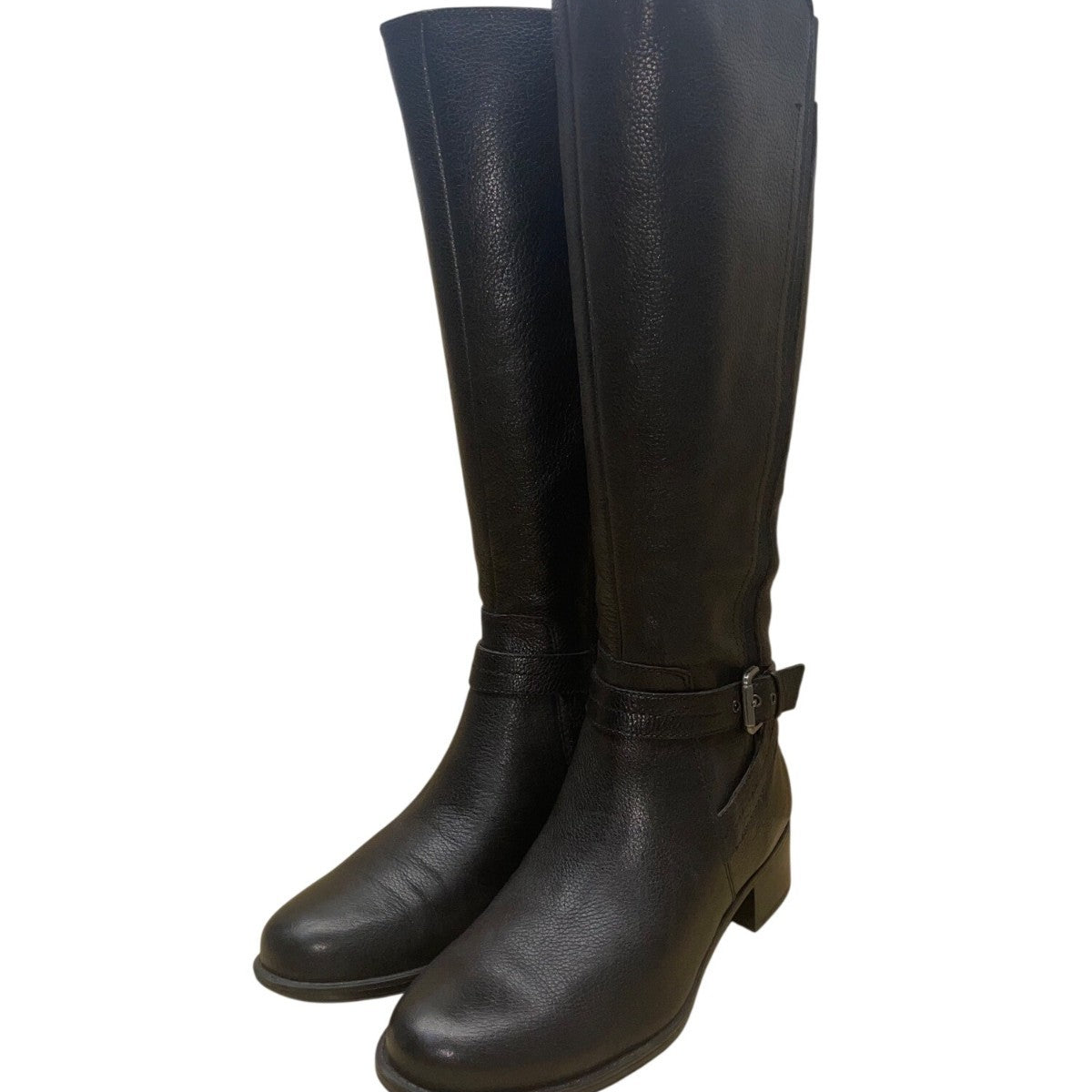 Naturalizer Women’s Black Leather Zippered Knee-High Riding Wynnie Boots Size 8M
