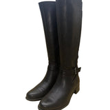 Naturalizer Women’s Black Leather Zippered Knee-High Riding Wynnie Boots Size 8M