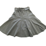 Grace Elements Women's Gray A-Line Midi Skirt With Belt Sz 6