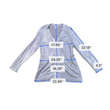 Chicos Womens Silver Metallic Button-Front Cardigan Sweater Size 2