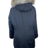 Andrew Marc Women's Black Coat With Faux Fur Hoodie Size XL - New