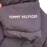 Tommy Hilfiger Womens Black Hooded Puffer Coat Water Resistant Belted Size XL