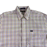 Faconnable Mens Multi-Color Cotton Plaid Button-Up Shirt Size M