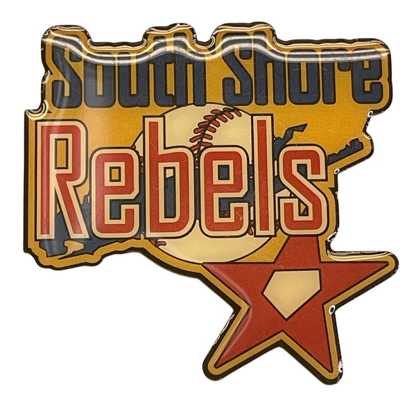 South Shore Rebels Baseball Enamel Pin With Dual Rubber Backings - Sports Team C