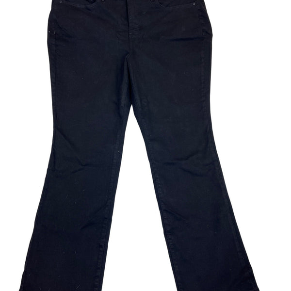 NYDJ Womens Black Denim Straight Leg Jeans  High Rise Tummy Control Sz 22W- New