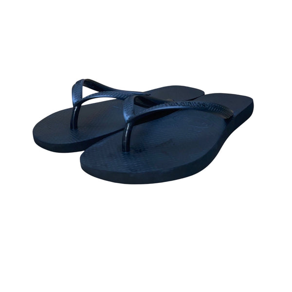 Havaianas Women’s Black Foam Flip Flops Lightweight Summer Sandals Size 6W