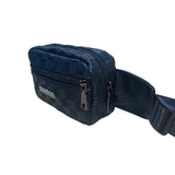 Yuma Unisex Black Checkered Adjustable Strap Fanny Pack Small Crossbody Bag