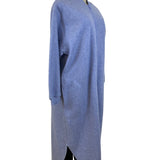 Disney Women’s Blue Minnie Mouse Embroidered Long Loungewear Zippered Sz M - New