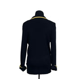 BCBG Maxazria Women's Yellow-Lined Black Blazer Sz M