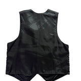 Handmade Womens Black Floral Embroidered Vest Bright Multicolor Design Sz L