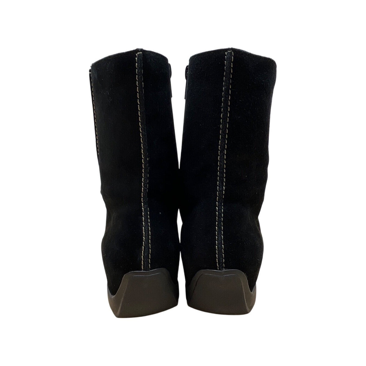 Aerosoles Women’s Black Suede Dispatch Side Zipper Mid-Calf Boots Sz 8.5M