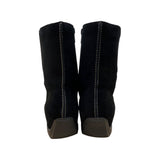 Aerosoles Women’s Black Suede Dispatch Side Zipper Mid-Calf Boots Sz 8.5M