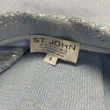 St. John Womens Light Blue Set Blazer Size 6 & Skirt Size 10