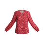 Boden Womens Red Elsa Smocked Yoke Jersey Shirt Long Sleeve Top Sz US 4 - New