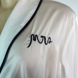 Kate Spade New York White Mrs. Embroidered Initials Bathrobe Sz L/XL - New
