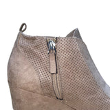 MIA Women’s Taupe Perforated Side Zipper Slip-On Arianna Wedge Sneakers Sz 7.5M