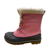 Cat & Jack Girls Pink & Gray Faux Fur Thermolite Winter Snow Boots Size 6
