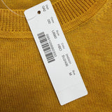 J.Crew Womens Mustard Yellow Lyocell Blend Short Sleeve Sweater Size M