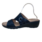 Easy Spirit Women’s Black Cushioned Footbed Kaitrin Wedge Sandals Size 10M
