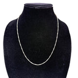 Sterling Silver Womens Delicate Beaded Necklace Lightweight Elegant 925