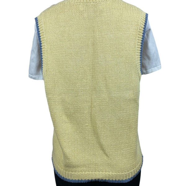 Orvis Women’s Yellow Knitted Vest Sz M