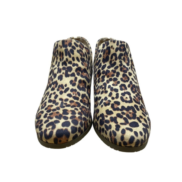 Reaction Kenneth Cole Women’s Brown Leopard Print Back Zip  Sz 8.5