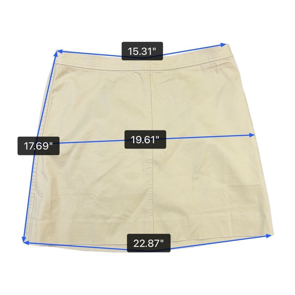 J.Crew Womens Beige A-Line Skirt Lightweight Casual Wear Size 6